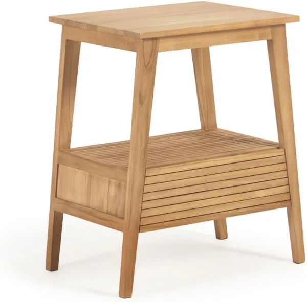 Kuveni, Badezimmerschrank, natur, H80x70x50 cm, massives Holz