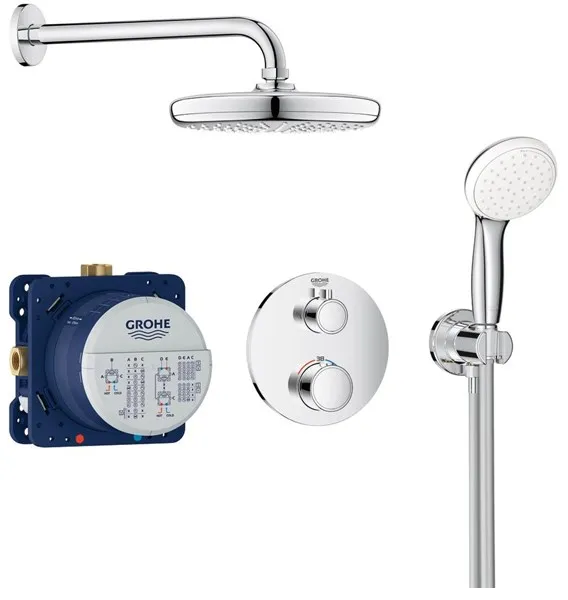 Grohe Grohtherm-Duschset mit Tempesta 210, Chrom