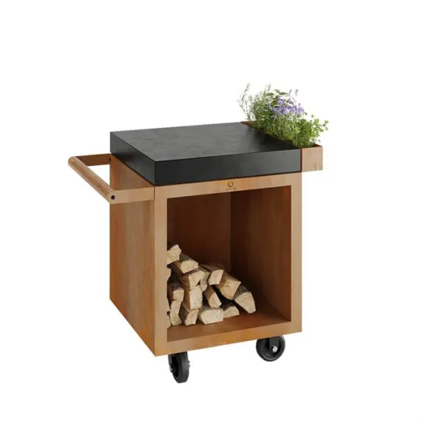 OFYR Mise en Place Table Corten Pro 65 Ceramic Dark Grey