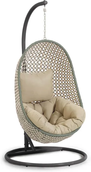 Cira, Hängesessel für den Außenbereich mit Gestell, mehrfarbig, H197x105x105 cm