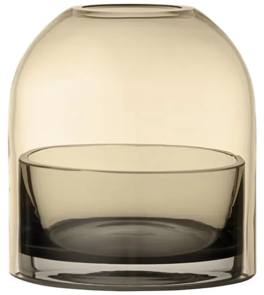 AYTM TOTA Laterne für Teelicht Bernstein/Schwarz