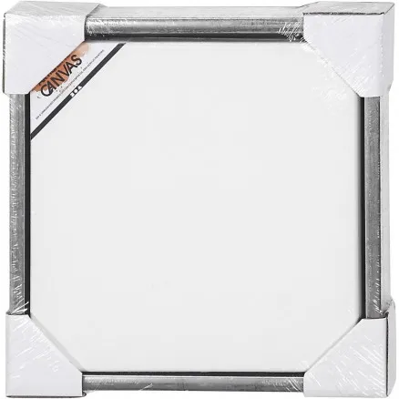 ArtistLine Leinwand mit Rahmen, Außenmaß 34x34 cm, Tiefe 3 cm, Weiß, Anti