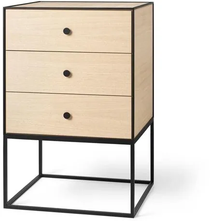 Audo Frame 49 Beistelltisch mit 3 Schubladen Eiche