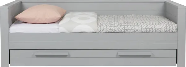 Dennis, Schlafsofa, grau, H73x101x219 cm, Kiefer