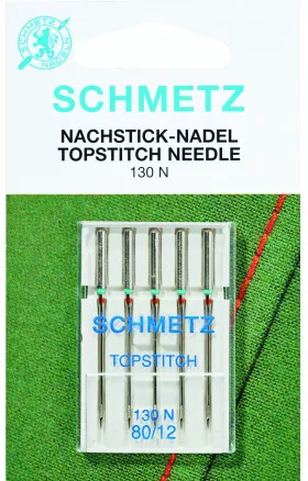 Schmetz Nähmaschinennadeln Topstich 130N Gr. 90 - 5 Stk