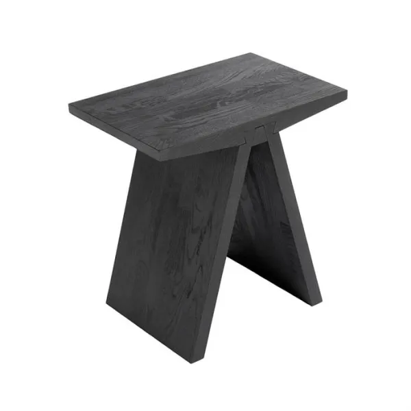 Muubs Angle Hocker - schwarz gebeizt/geölt - FSC - 45 x 45 cm