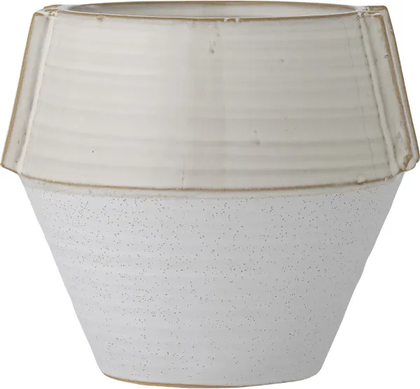 Zaki, Blumentopf, weiß, Steingut