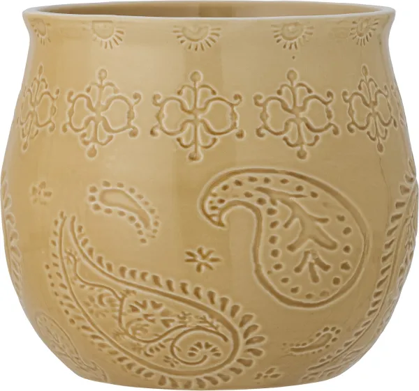 Rani, Blumentopf, gelb, Steingut