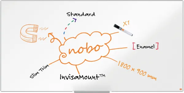 Nobo Impression Pro emailliertes Whiteboard 180x90cm weiß
